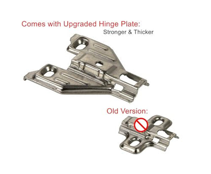 Silverline Lazy Susan Corner Hinge Clip On 165 Angle Cabinet Hardware with Face Frame Base Plate 1 Pair