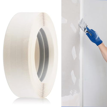 Pangda 200 Feet by 2 Inch Reinforced Corner Drywall Tape Inside Metal Outside Corner Drywall Tape with Metal No Adhesive Side for Wall Crack Repair Tool - size: 200 Feet by 2 Inch
