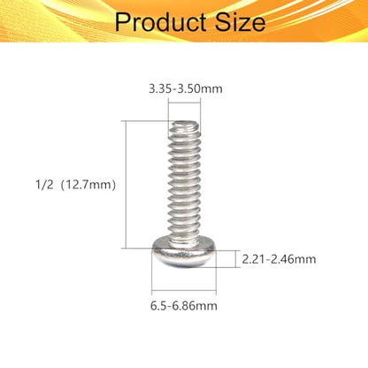 100PCS #6-32 x 1/2" Machine Screws, Phillips Pan Head, 304 Stainless Steel - size: 6#-32 x 1/2"