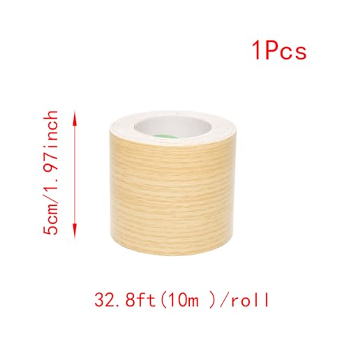 Lilaly 2 inches x 32 feet Wood Grain Repair Tape,Wood Grain Tape,Widely Used for Tables, Doors, Floor and DIY(Douglas Fir) - color: Douglas Fir