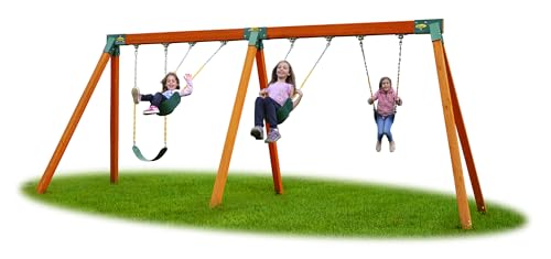 Eastern Jungle Gym Classic MkV DIY Swing Set Kit with Lumbar & Swings