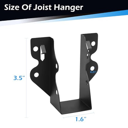 36 Pcs 2"x 4" Joist Hanger|Q235B Carbon Steel - size: 36, style: 2"x 4"