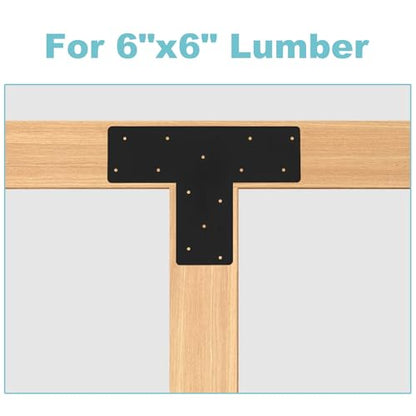 2 Pcs 16.9"x 5" T Post Bracket for Pergola - style: T Post Bracket(16.9"x 5")