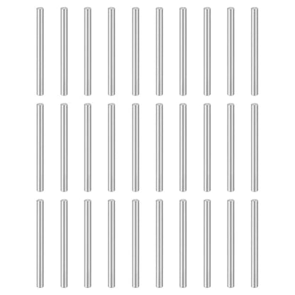 HARFINGTON 50pcs Dowel Pins M3(3mm) x 40mm 304 Stainless Steel Cylindrical Shelf Support Peg Pin Rod Fasten Elements for Metal Devices Wood Furniture DIY Installation, Silver - size: M3 x 40mm