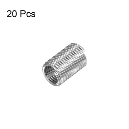 HARFINGTON 20pcs Wire Thread Inserts M5 x 0.8 3D 304 Stainless Steel Helical Coiled Wire Threaded Sleeve - size: M5 x 0.8