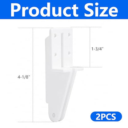 2 Pcs Door Jamb Bracket Hardware, Storm Door Closer Bracket Replacement - color: 2 White