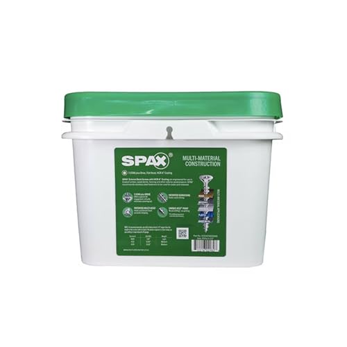 SPAX #14 x 1-1/2" Exterior Flat Head Deck Wood Screws Construction Torx T-Star Plus (1500 EA) Bulk Pail Includes 2 Bits Rust Resistant - size: #14 x 1-1/2"