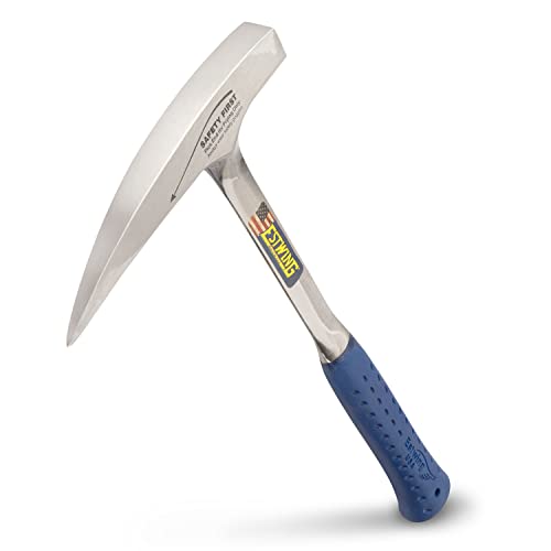 ESTWING Rock Pick, 22oz Pointed Tip, Long Handle, Blue Molded Grip, E3-23LP - size: 22 oz (Ounces) Long Handle