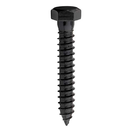 National Hardware N800-022 Lag Screws, Black, 1/2" x 3" - size: 1/2" x 3"
