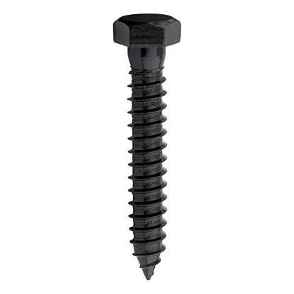 National Hardware N800-022 Lag Screws, Black, 1/2" x 3" - size: 1/2" x 3"