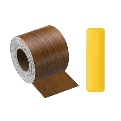 HARFINGTON Wood Grain Repair Tape 2" x33ft Self-Adhesive Repair Patch - color: Teak, size: 2" x 33ft