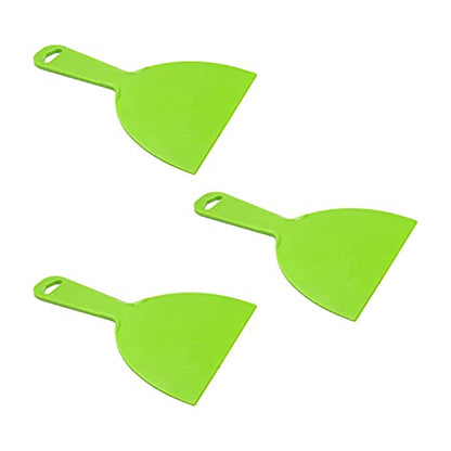6 Inch Plastic Putty Knife, 3Pcs Flexible Paint Scraper Tool for Spackling - size: 6 inch