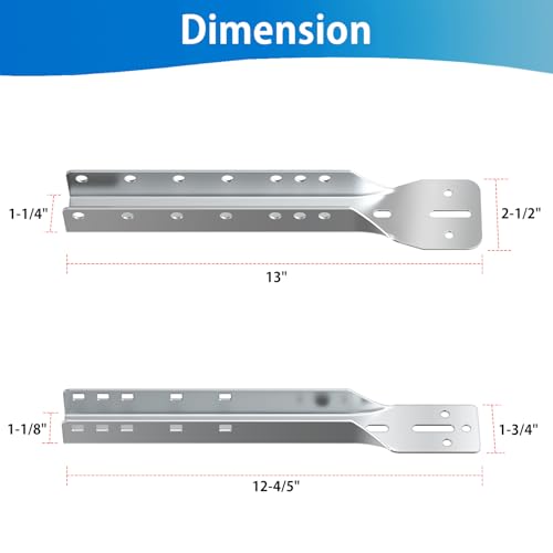2 Pack Garage Door Opener Reinforcement Bracket, Adjustable to 18", 21" or 24", Galvanized Steel