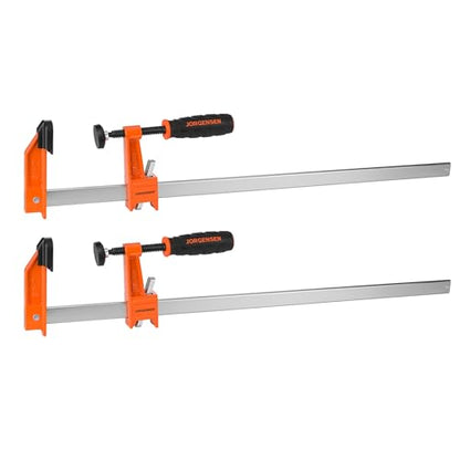 Jorgensen 24" Heavy-Duty Steel Bar Clamp Set, 1000 lbs Load Limit, 2-Pack - size: 24 Inch Heavy Duty