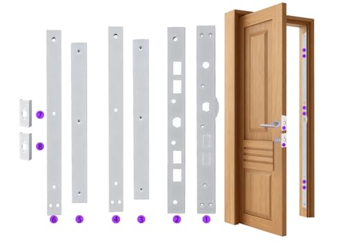 Door Reinforcement for Jamb Door Frame with Extra Heavy Duty Striker Plate in White Finish