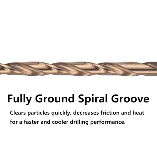 1/8 in. x 6 in. Cobalt Aircraft Extension Drill Bits Set(5PCS), M35 High Speed Steel Drill Bit Extra Long Deep Hole Drilling for Stainless Steel, Plastic and Wood - size: 1/8"x6"(5PCS)