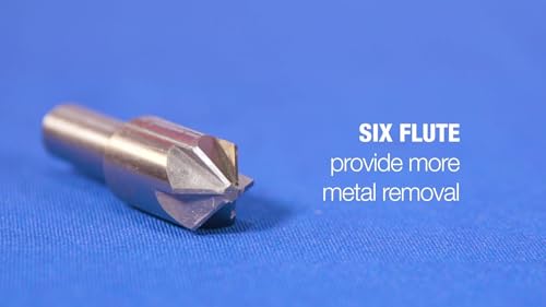 Drill America 3 Piece 6-Flute Countersink Set, Sizes: 1/4, 3/8 and 1/2, 82 Degrees - size: 3 Piece Set (1/4, 3/8, 1/2), style: 6 Flute
