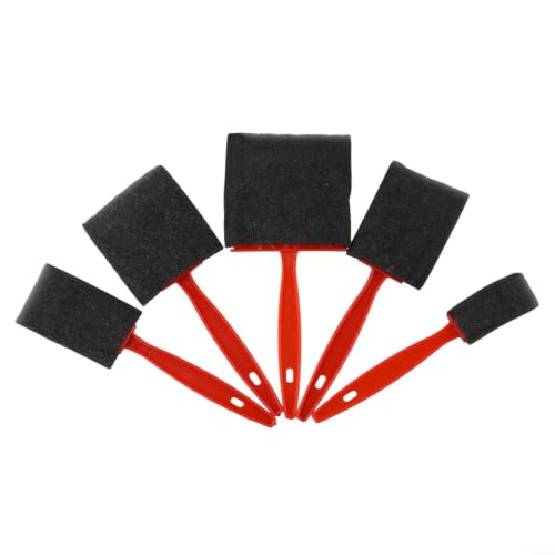 5-Piece Foam Paint Brush Set for Oil Stain & Polyurethane Painting