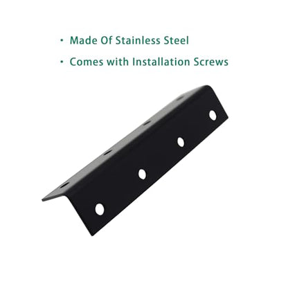 Long L Bracket,ULIFESTAR Black Corner Brace Brackets,Stainless Steel Corner Brackets,Heavy Duty Shelf Bracket,Metal Right Angle Bracket for Wood,170*25mm/6.69*0.98''4 PCS - size: 170*25mm/6.69*0.98''