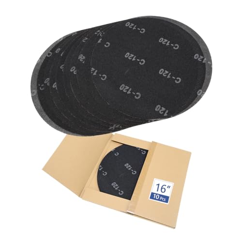HUAALIUCHE 16" Sanding Screen Discs - 120 Grit Silicon Carbide Mesh Sanding Disc for Hardwood Floors - Heavy Duty Floor Buffer Pads, 10 Pack - Durable & Efficient Sanding - size: 16 inch, style: #120-10 Pack
