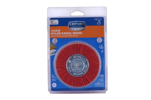 Century Drill & Tool 77441 Nylon Abrasive Radial Brush, 4", Coarse - size: 4" Coarse