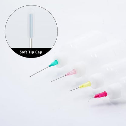 30cc Needle Glue Bottles, Precision Tip Squeeze Applicator Dispenser Bottle - size: 1 Ounces