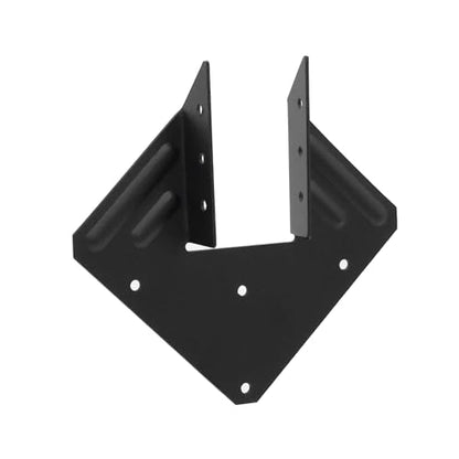 10pcs Black H1 Heavy Duty Galvanized Hurricane Tie Brackets - 18 Gauge (1.2mm) Thick Strong Tie for 2X Truss & Beam Joist Hangers - Roof & Gazebo Rafter Ties Powder Coating mBracket - style: RT15A-38-1.2-BPC