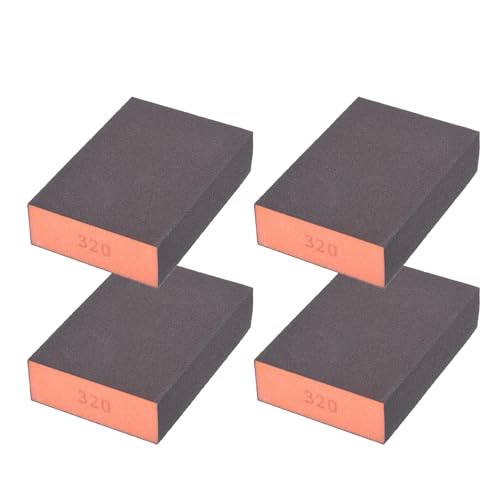 4Pcs 320Grit Sanding Sponges, Wet Dry Sanding Blocks - size: 320Grit