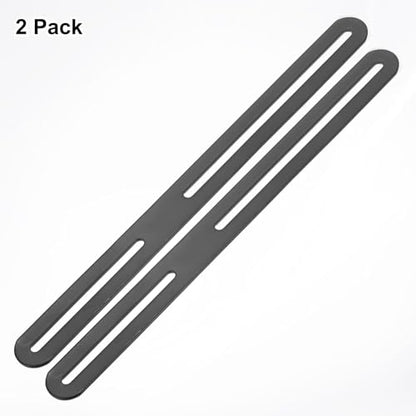 M METERXITY 2-Pack Flat Mending Plate Support 11.02x0.94in, Black - color: Black, size: 280 x 24mm