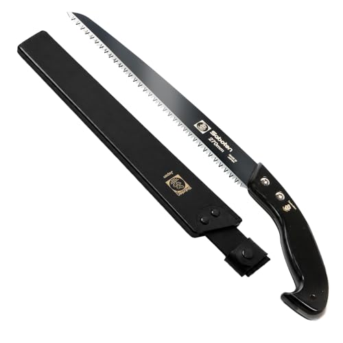 Saboten Japanese Pruning Saw with Wood Sheath, Fluorine-Coated High-Carbon Steel Blade, Precision Pull Cut Hand Saw for Tree Branches – forest Originals, Made in Japan (270mm (10.6 inch)) - size: 270mm (10.6 inch)