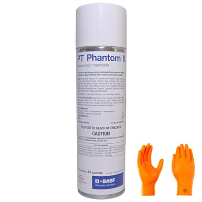 BASf PT Phantom II Aerosol: The Ultimate Pest Control Solution, with USA Supply Protective Gloves