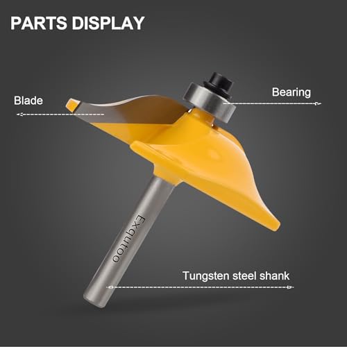 3PCS 1/4" Shank Router Bit Set,Raised Panel Cabinet Door Making Router Bits - style: 3Pcs 1/4" Shank (Tenon Joint Cutter Diameter: 1-3/4")