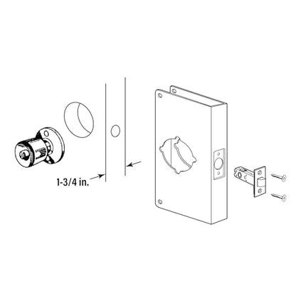 Prime-Line U 9541 Brass Lock and Door Reinforcement Plate, Single Pack