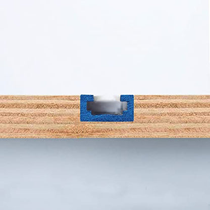 Aluminum T-Track Intersection Kit with Wood Screws– 1 PK (Blue) - size: 3"