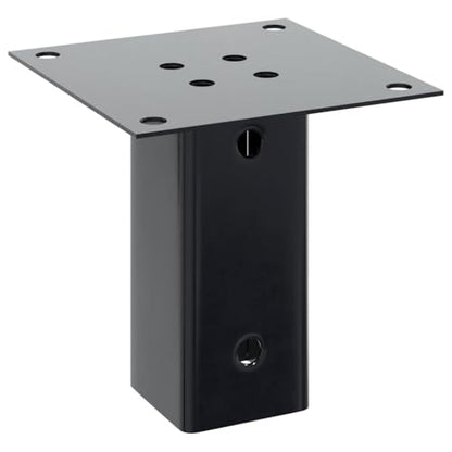2.4x2.4 Post Bases 4 Pack Powder-Coated Steel Anthracite - color: Anthracite, size: 2.40 x 2.40" (L x W)