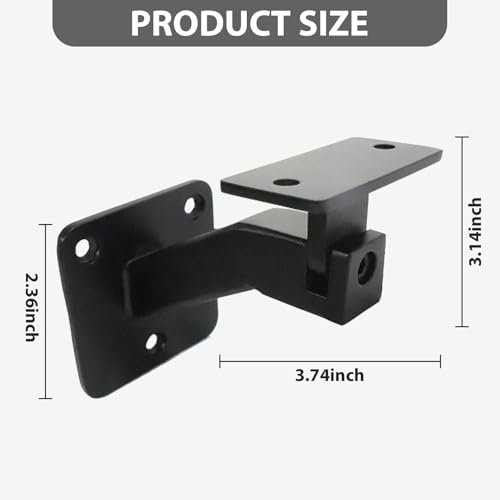 4 Pcs Handrail Bracket Black Iron Staircase Handrail Brackets