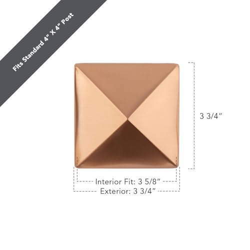 4 in. x 4 in. Polished Copper Post Point Cap (48-Pack)