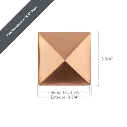 4 in. x 4 in. Polished Copper Post Point Cap (48-Pack)