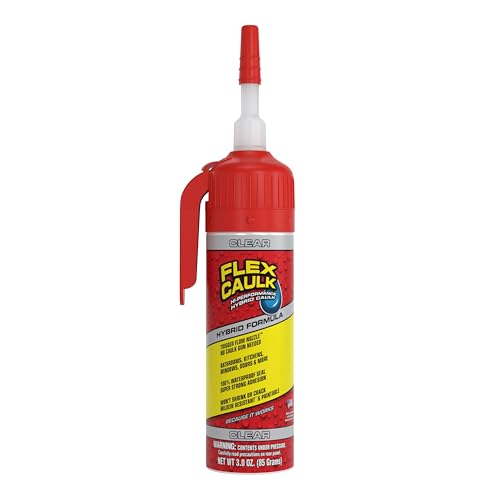 Flex Caulk Hybrid Polymer Waterproof Sealant, Clear, 3 oz, 1-Pack - style: Hybrid, Clear, 3 oz, 1-Pack