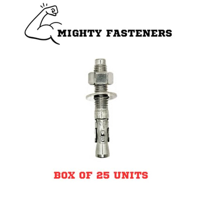 Mighty Fasteners 304 Stainless Steel Wedge Anchors 1/2" X 3-1/4" - 25 Pack - size: 1/2" X 3-1/4"