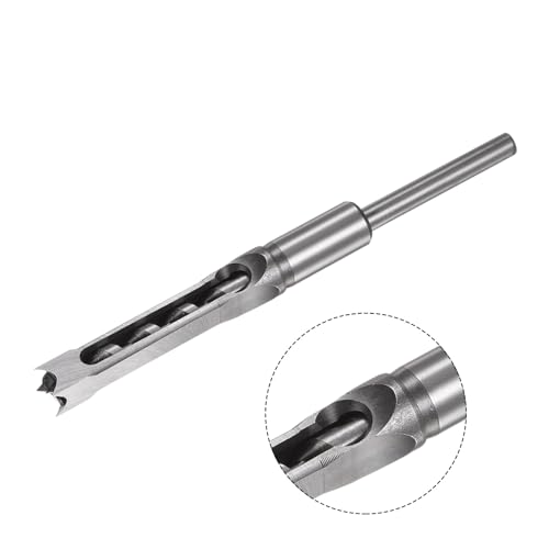 uxcell Square Hole Drill Bit, 9/16" High-Carbon Steel Hollow Chisel Mortise Power Tool for Woodworking - size: 9/16"