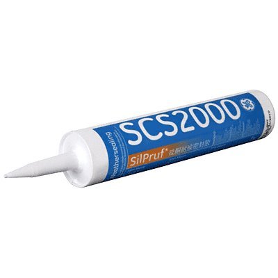 Black GE SilPruf SCS2000 Silicone Sealant - 24 Tubes (Case)