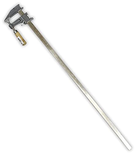 Metal "F" Clamp | 30" (76.2 cm) Capacity | Fine 1.25" (3.2 cm) Adjustment | 3" (7.6 cm) Wooden Handle | Non-scratch Caps | Quick Release Feature - size: 30"