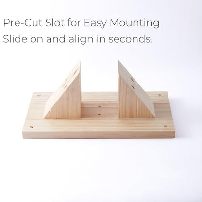 Little Library Mount for 4 x 4 Post, Wooden Base Platform