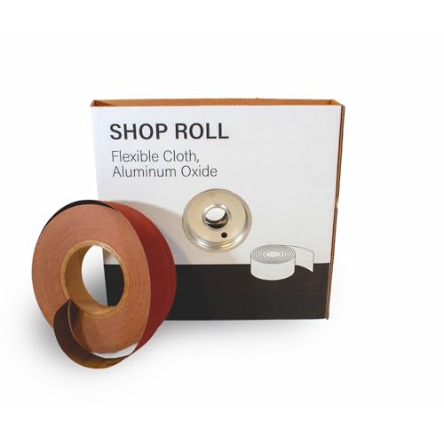 VSM 1-1/2" x 50yd (150'), 320 Grit (Extra Fine) Aluminum Oxide Sanding Shop Roll, F-Weight Cotton Cloth Backed Sandpaper Roll for Hand Finishing, Woodworking, Metal Working, Polishing - style: 320 Grit