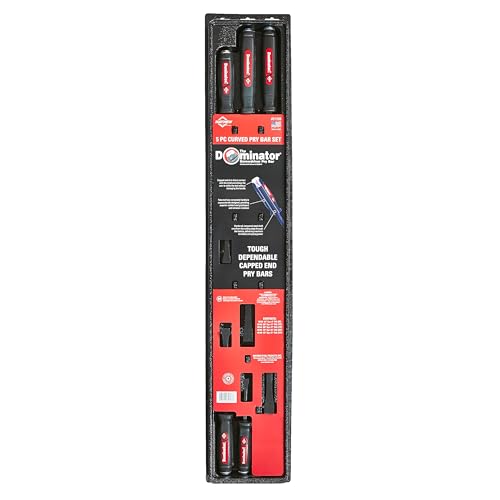 Mayhew Tools 61366 Dominator Pry Bar, Red, 5-Piece Curved - color: Red, size: 5-Piece Curved