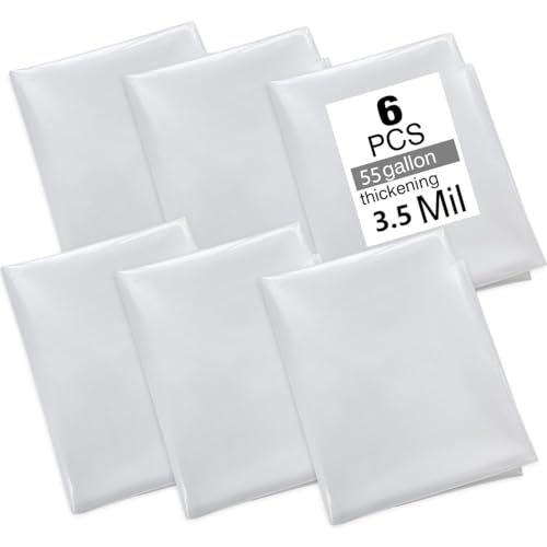 6 Pcs dust collector bags 3.5mil 19.5" diameter (31" width x 40" length) - color: 6 Pack