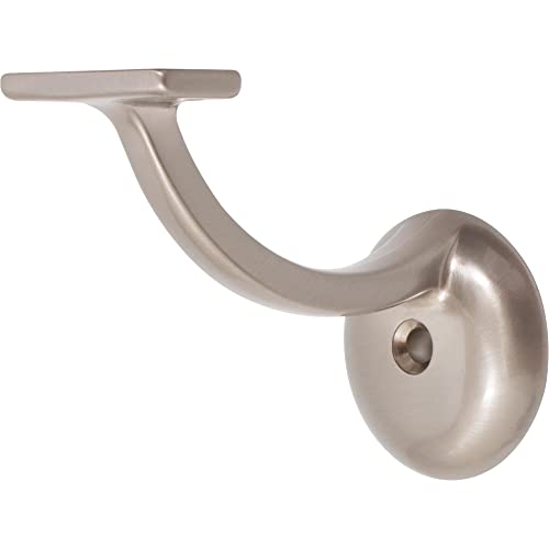 Stone Harbor Hardware Heavy-Duty Extended Handrail Bracket, Satin Nickel - color: Satin Nickel