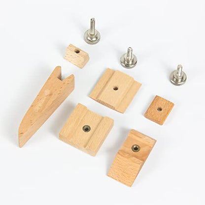 3Pcs Wooden Sandpaper Block Set, Bevel Wedge Hand Sanding Block