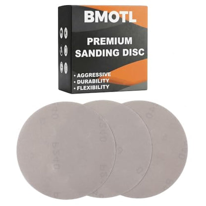 6 Inch Film Sanding Discs: 240 Grit No-Hole Hook and Loop Sandpaper Disc